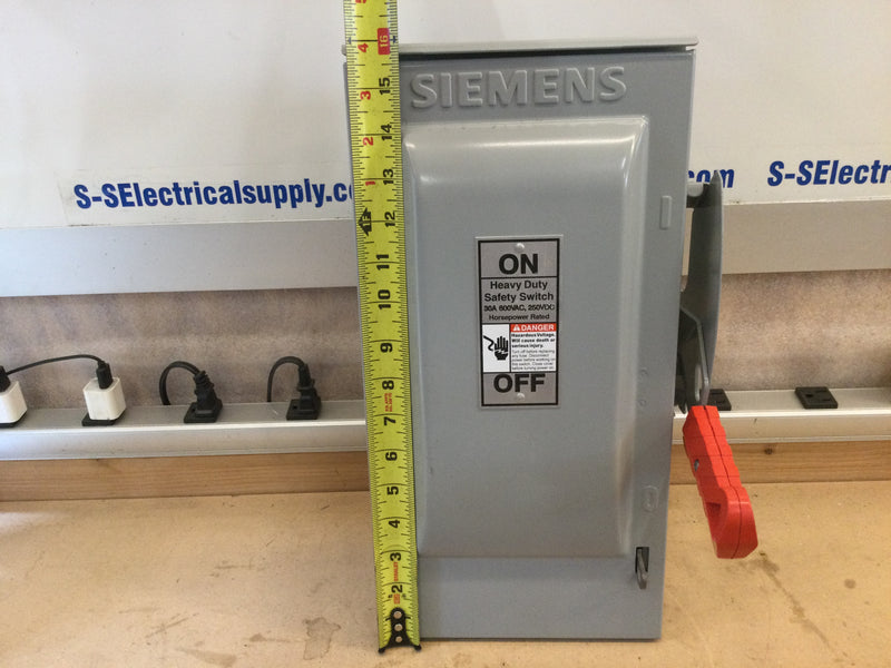 Siemens Hf361nr 30 Amp 600v 3r Fusible Heavy Duty Safety Switch