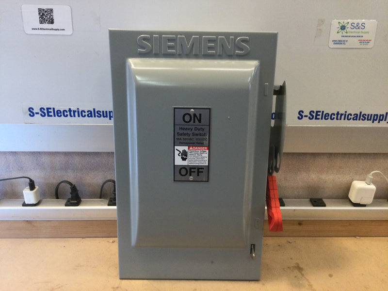 Siemens Hnf362 60 Amps 600 Volts 3 Phase Safety Switch