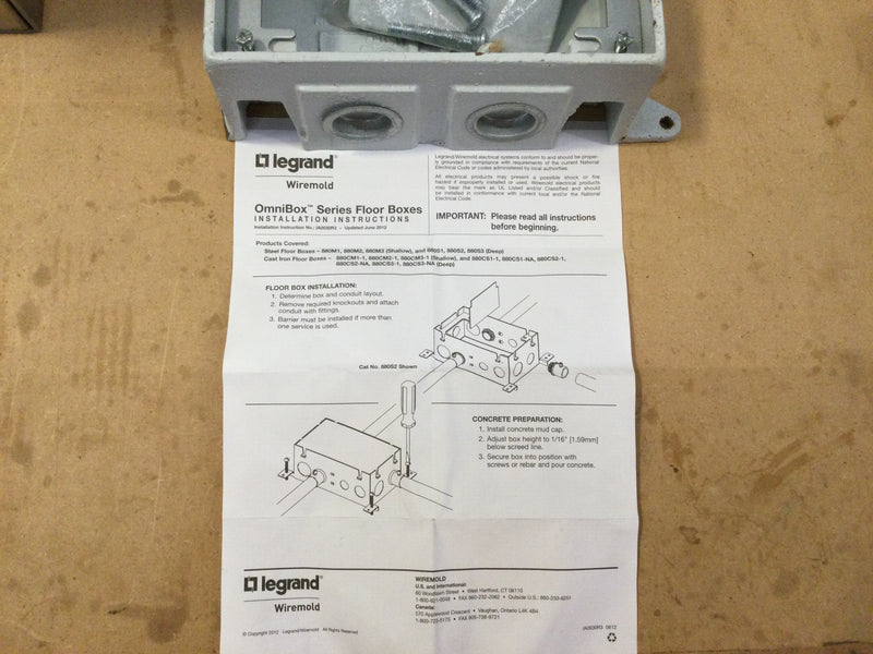 Legrand Omnibox Series Floor Box Ia0030r3