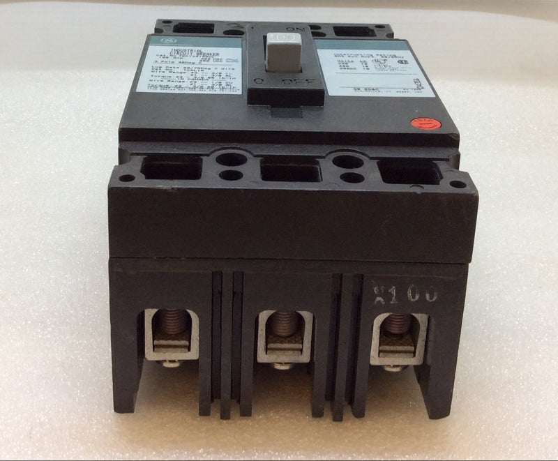 GE/General Electric TED134100WL 100 Amp 3 Pole 480V Type TED/WL Circuit Breaker