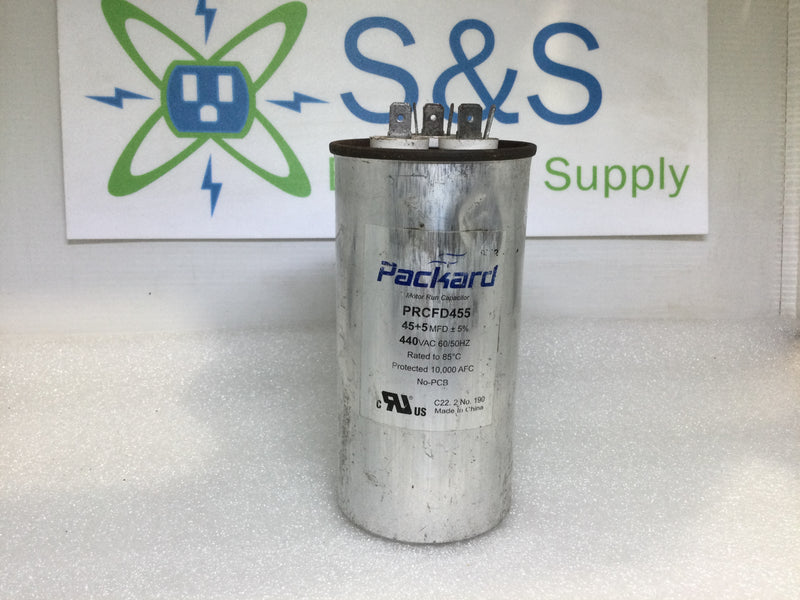 Packard Capacitor PRCFD455 45+5MFD +/-5% 440Vac 60/50Hz