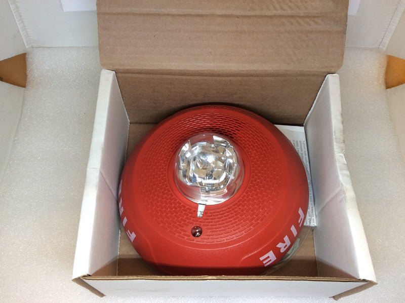System Sensor PC2RL Type L 2 Wire Ceiling Mount Horn Strobe Red Marked FIRE Indoor (New)