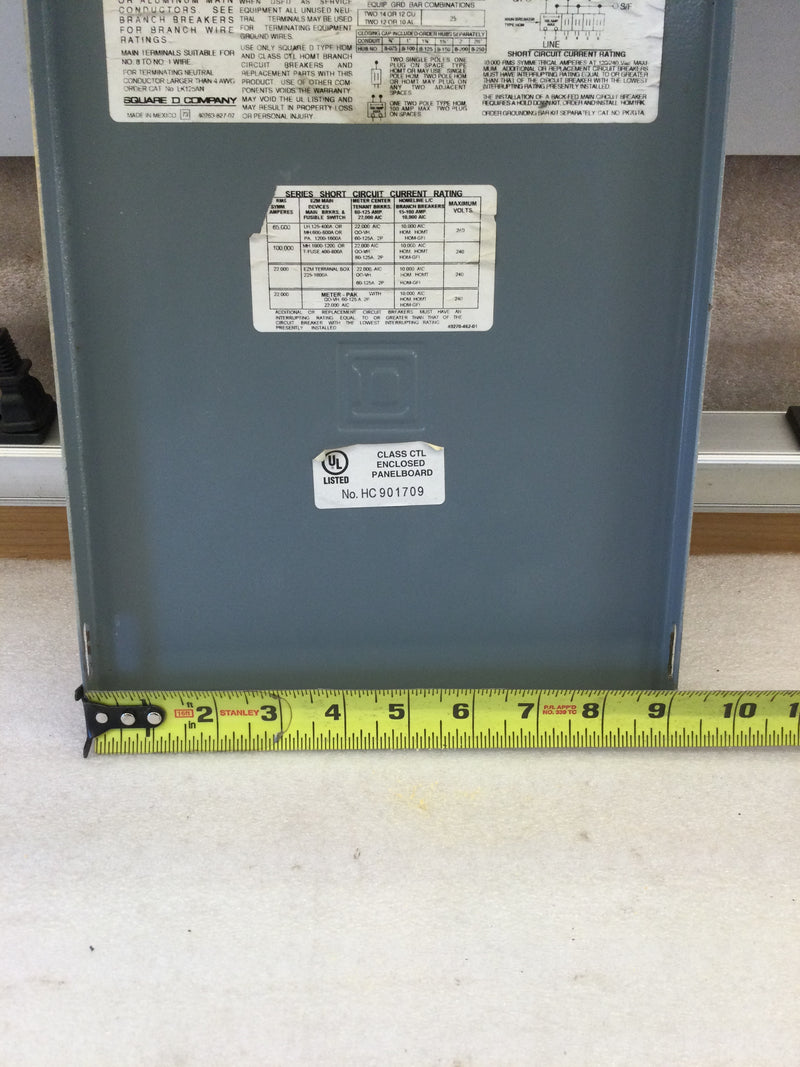 Square D HOM612L100RB Load Center Main Lug 100 Amp Load Center