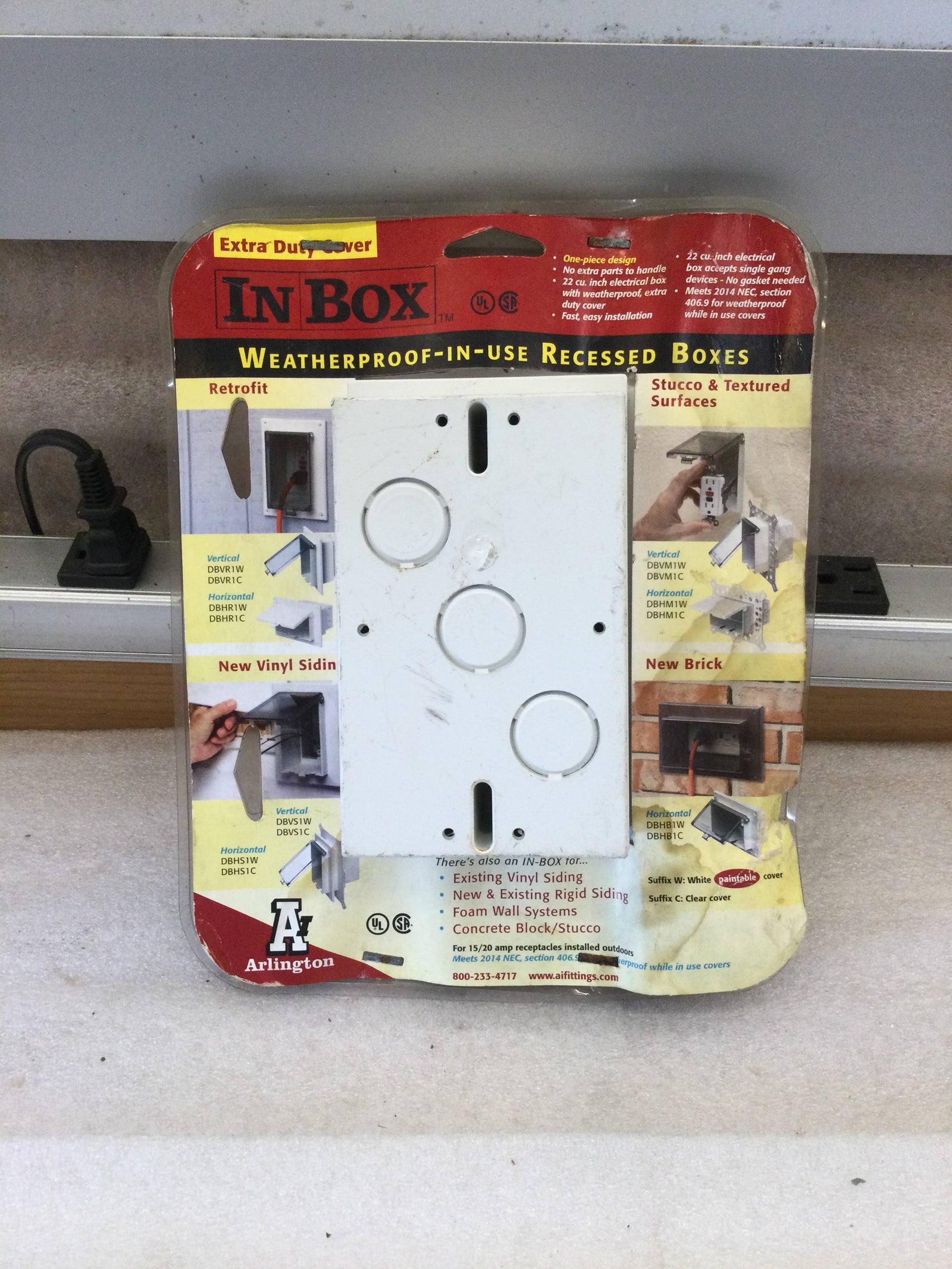 Arlington DBVM1W Weatherproof Recessed Electrical Box For Stucco & Mas