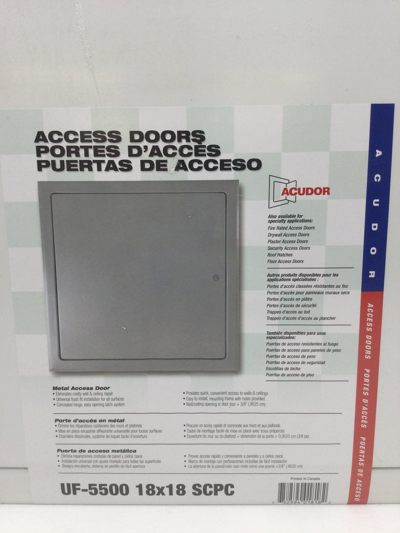 Acudor UF-5500 SCPC Universal Flush Metal Access Door Panel 18 " X 18"