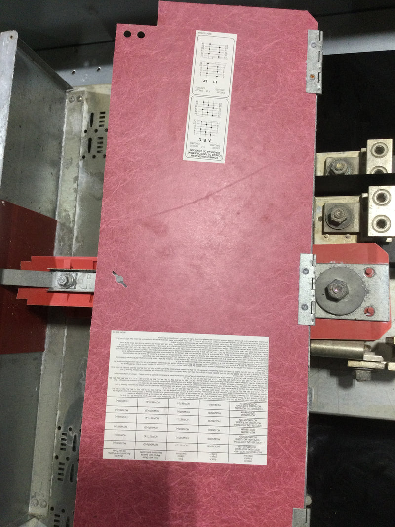 Square D HCP14504 3 Phase 400 Amp MLO 27" Breaker Unit Space I-Line Panelboard Interior