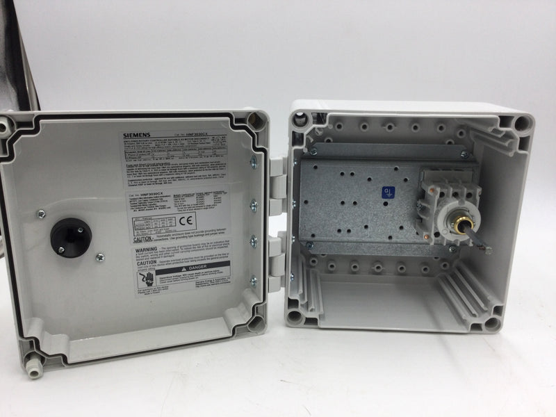 Siemens HNF3030CX T4X SW Hinged Cover Rotary Controller 30 Amp 3 Pole Fiberglass