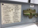GE General Electric THFP363 100 Amp 600V Fused Panel Panelboard Switch QMR363