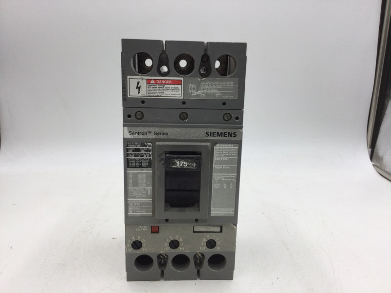 Siemens HFD63F250 3 Pole 250A 600VAC Type HFD6 Circuit Breaker