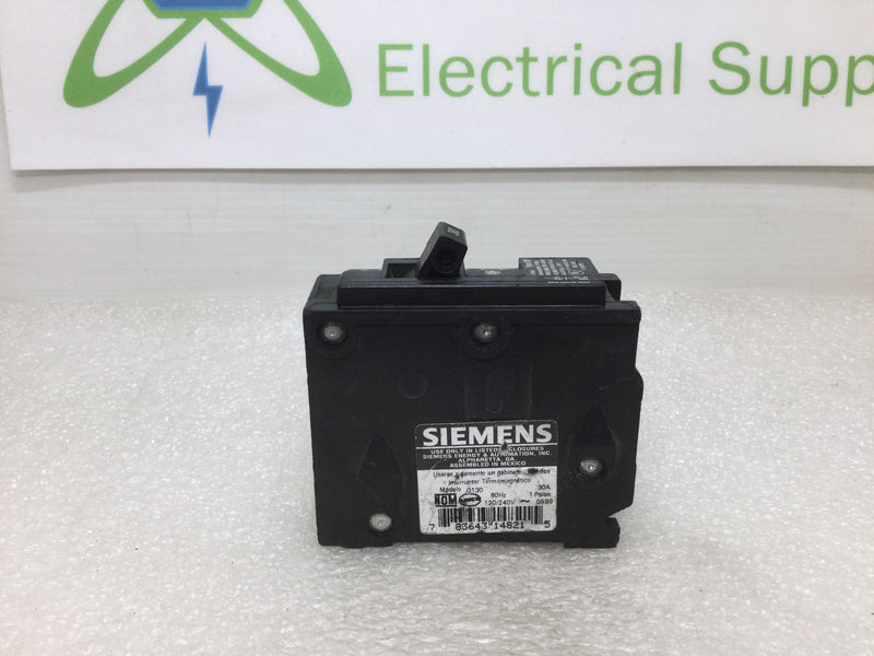 ITE/Siemens/Gould Type QP Q130 Plug In 30 Amp 1 Pole 120/240v Circuit Breaker