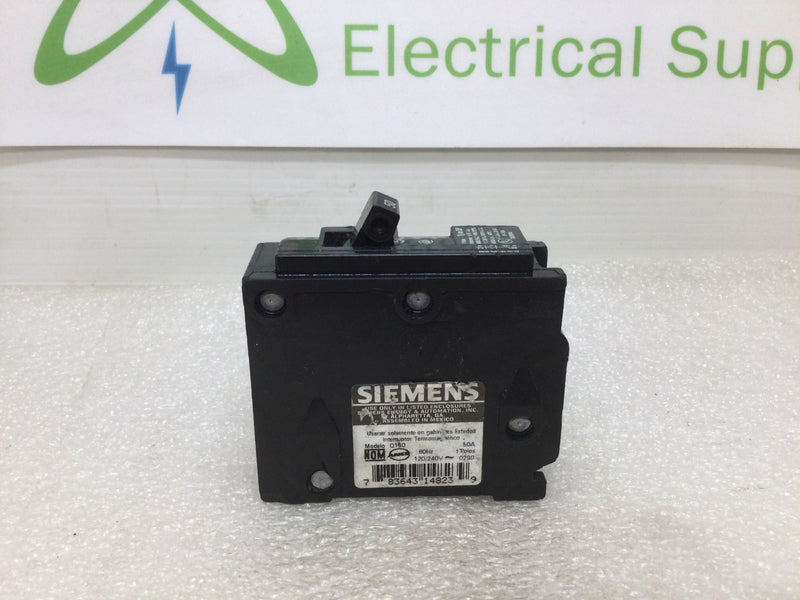 Siemens/ITE/Gould Q150 Single Pole 50 Amp 120/240VAC Type QP Circuit Breaker