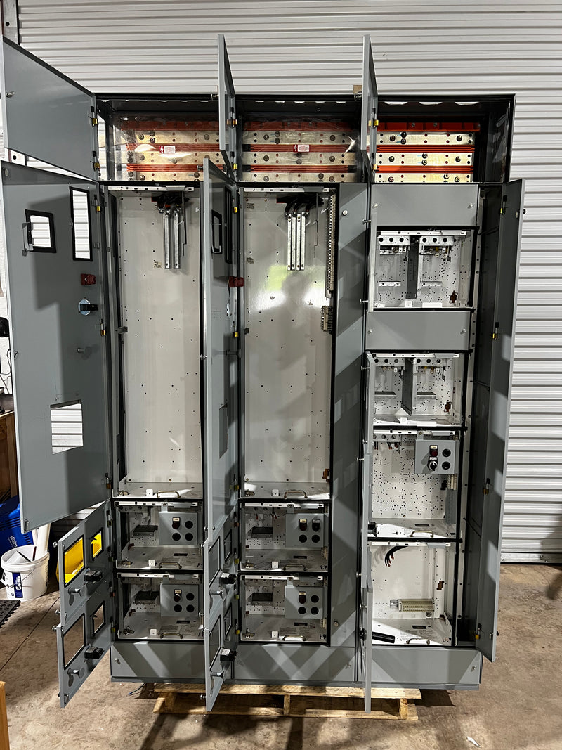 Siemens, Furnas 3 Sections MCC 1600 Amp Horizontal Buss 600 amp vertical with buckets and covers