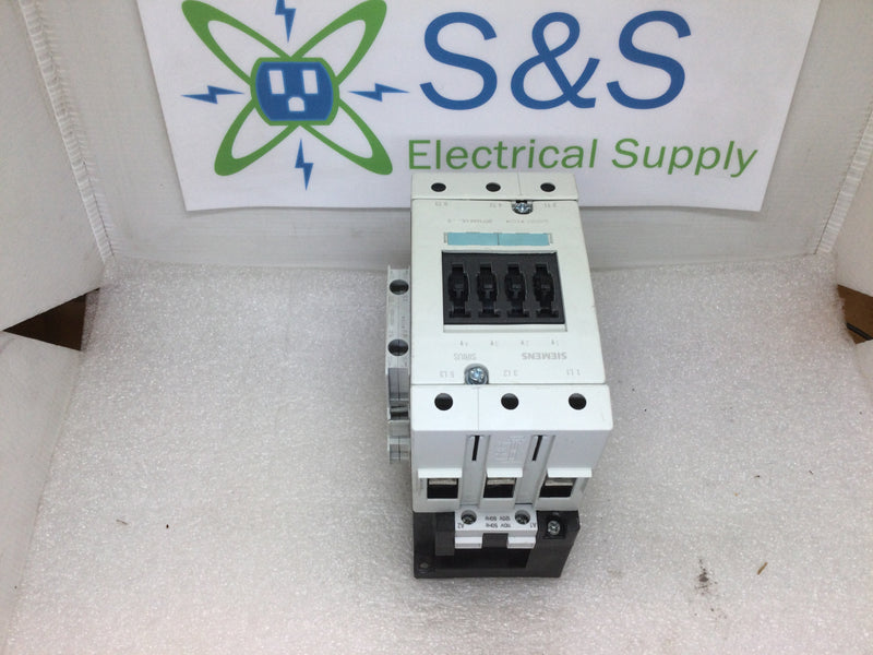 Siemens 3RT1044-1AK60 3 Pole 65A Coil 110-120VAC 25Hp @ 230V 50Hp @ 460V IEC Rated Contactor