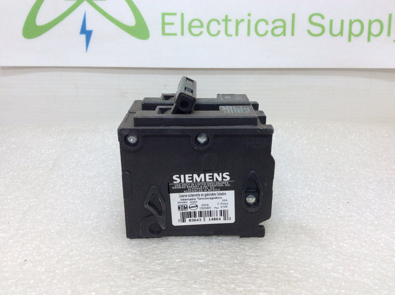 ITE/Siemens/Gould Q250 50 Amp 2 Pole 120/240v 60hz 10ka Type QP Circuit Breaker