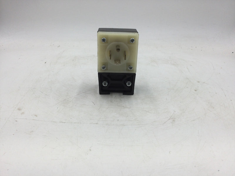 Hubbell HBL8411C 4-Wire Angle Straight Blade Plug 125/250V 20 Amp