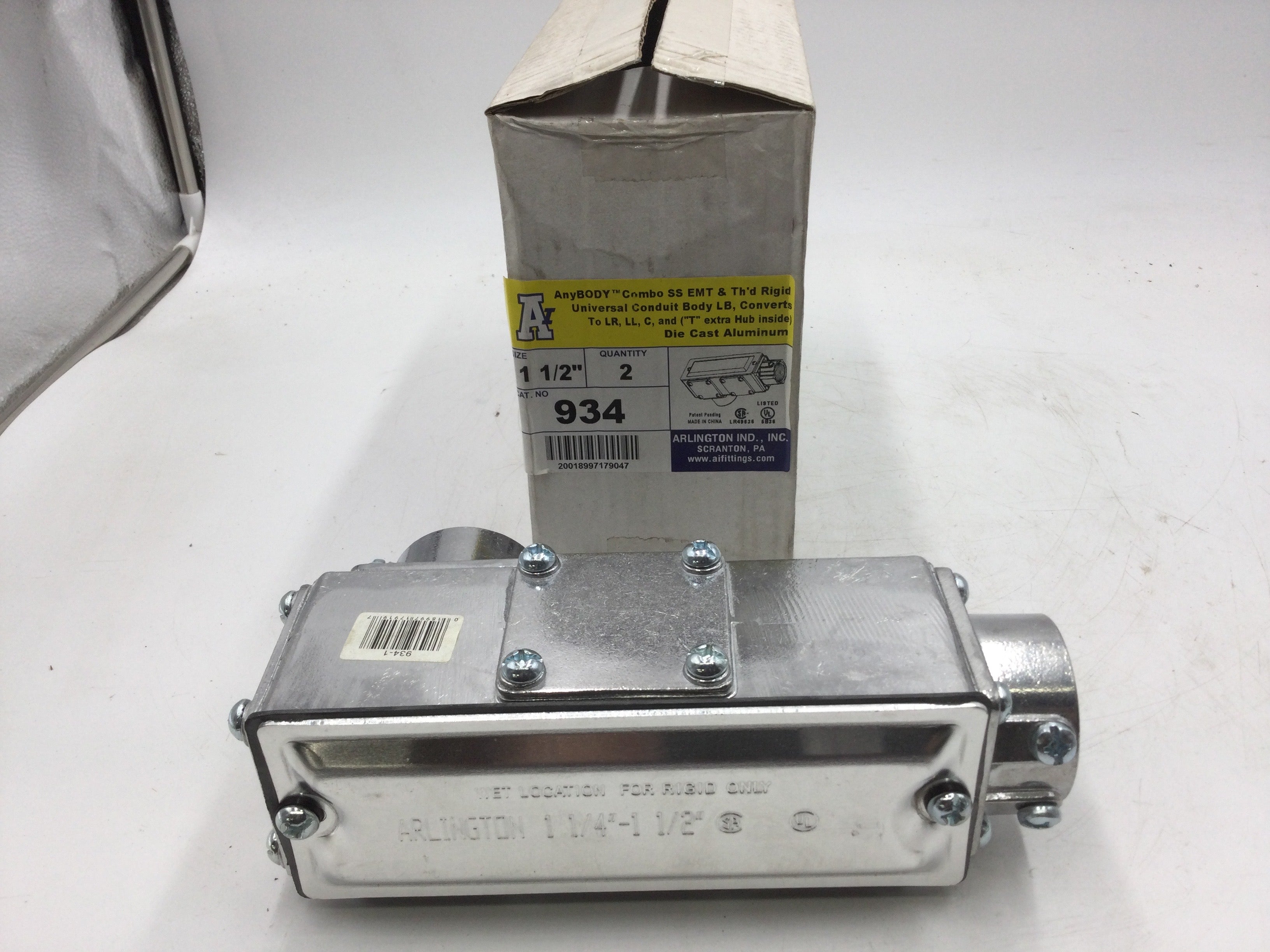 Arlington Industries 934 Anybody Conduit Body 11/2in