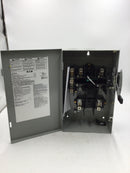 Eaton/Cutler Hammer DG222NGB 60A 2 Pole 240V Fusible Safety Switch 14 1/4" x 9"