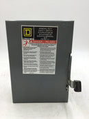 Square D DU321 30 Amp 3 Phase 240V Non-Fused Safety Switch 9 1/4"x 6 3/4"