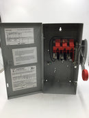 Eaton/Cutler Hammer DH261UGK 30 Amp 2 Pole 600V Non-Fusible Safety Switch