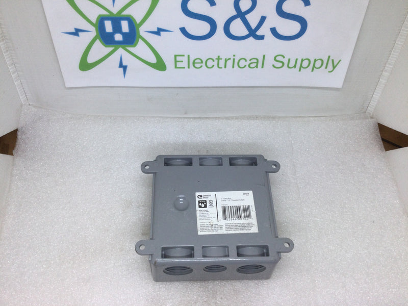 Commercial Electric 497014 (4 5/8" x 4 5/8") 7 Hole - 1/2" Threaded Outlets PVC Junction Box