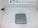 BWF BC-2V 2-Gang Blank Cover Gray All-Weather Outdoor 4 1/2" x 41/2" (New)