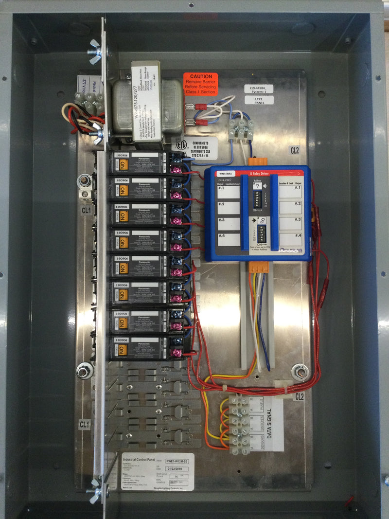 Douglas Lighting Controls PWE1-S3-C12M Lighting Control Panel 120/277V Max 14kA (New In Box Please See Photos)
