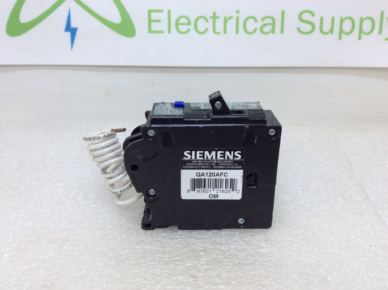 Siemens Q120AFC, QA120AFCP Type QAF, QAF2 20 Amp Arc Fault Circuit Breaker