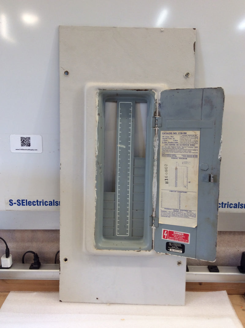 FPE L130-200 200 Amp 120/240v 1 Phase 3 Wire 30 Space Panel Cover 30 2/16"x 14.25"