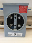 Cooper B-Line 011 Single Phase 125A 600VAC 4 Jaw Ring Type Meter Socket Enclosure