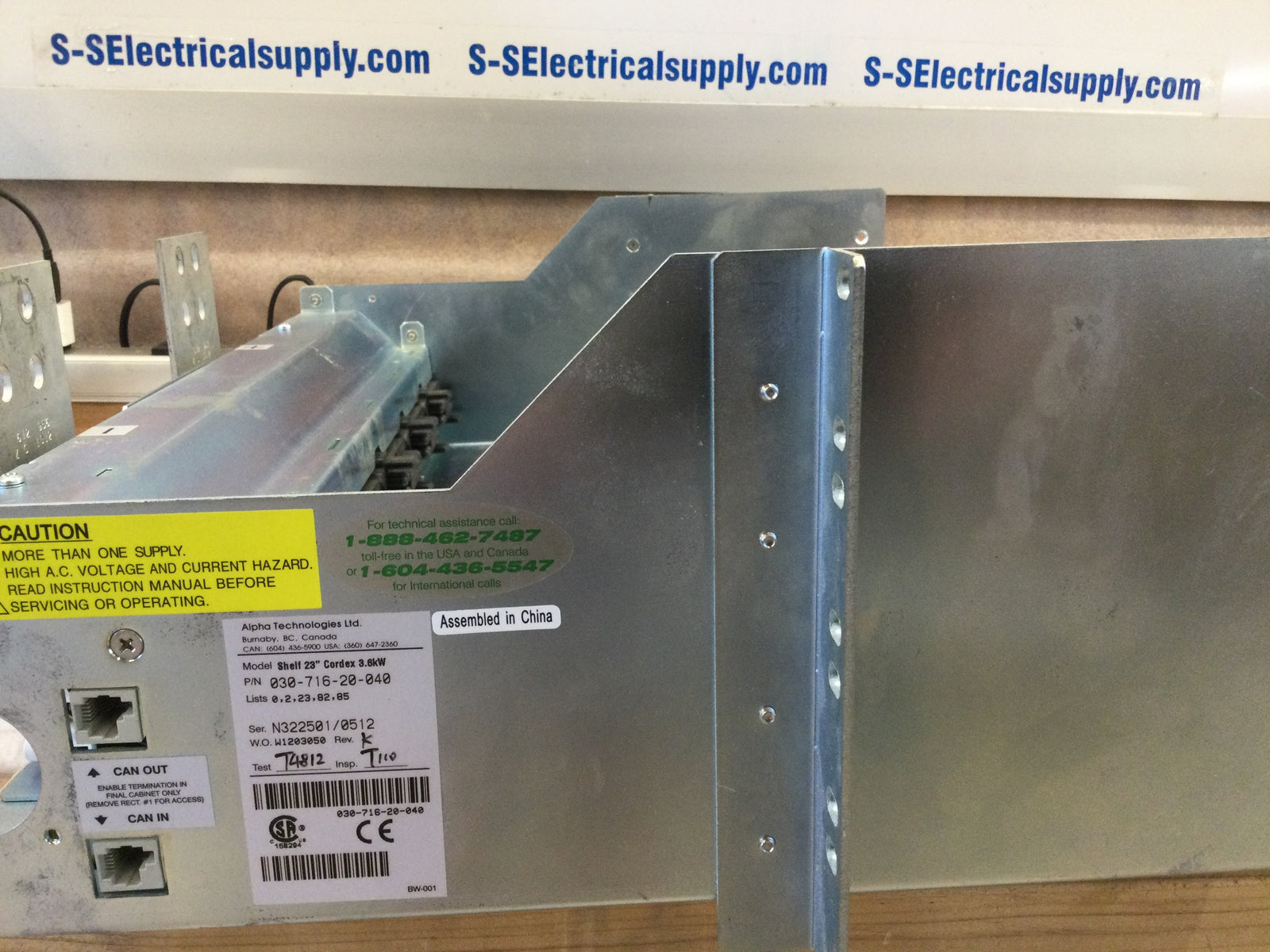 Alpha Technologies 03071620040 Cordex Rectifier Shelf 23" 3.6kW 208