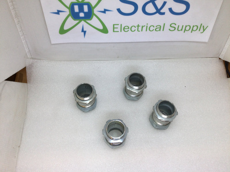 Assorted 1" Compression Connectors With Locknuts (New)