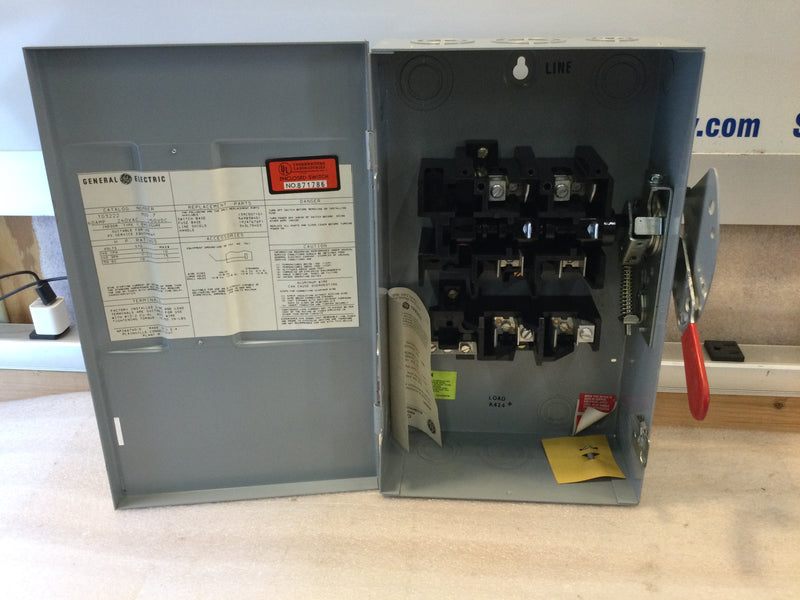 Ge General Electic Tg3222 Safety Switch 240vac/250vdc, 2 Pole, 60a