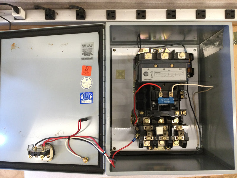 Allen Bradley 509-DOD 90 Amp 3 Pole 200-575V 50 HP Motor Starter w/ 120 VAC Coil