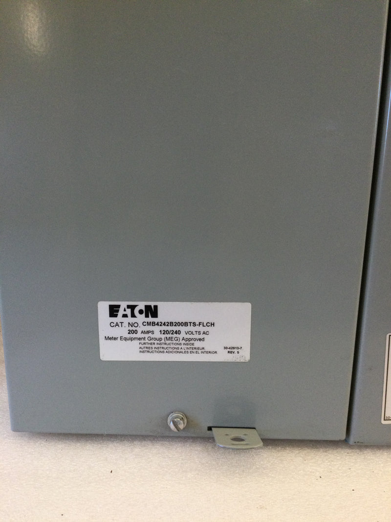 Eaton/Cutler-Hammer CMB4242B200BTS 200A 42 Circuit 120/240VAC Single Phase Meter/Main Combination Panel