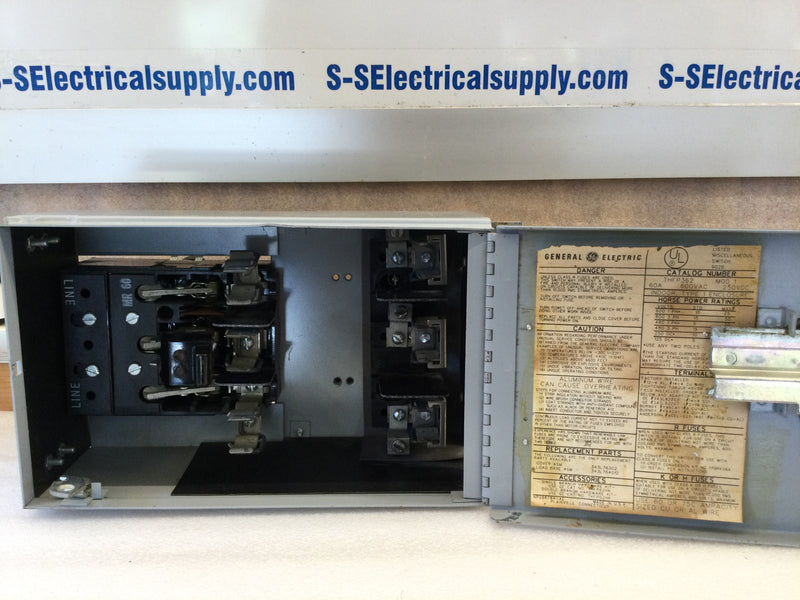 General Electric THFP362 60A 600VAC Fused Panelboard Safety Switch/Disconnect Type 1 Indoor