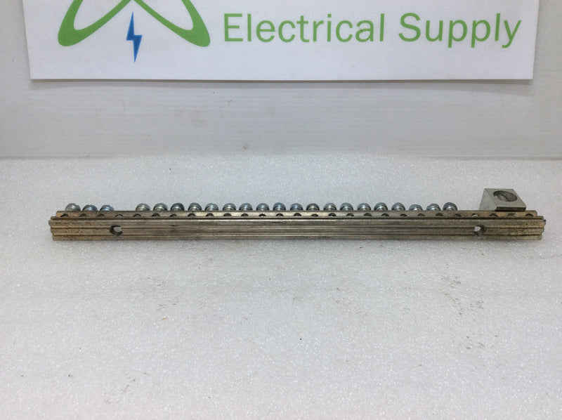 CMC CA-76 27 Position Ground Bar with Add a Lug 2/0-14 CU7AL