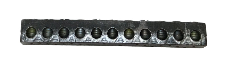 11 Position 6-14 AWG 120/240V Ground Bar 4 1/4" x 1/2"