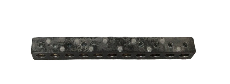 11 Position 6-14 AWG 120/240V Ground Bar 4 1/4" x 1/2"