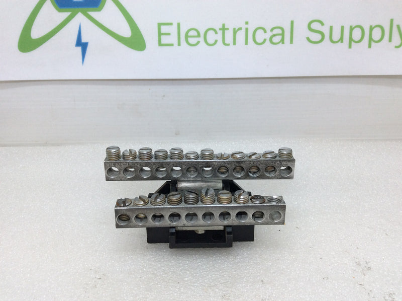 Ilsco 22 Position 4-14 AWG Combo Neutral/Ground Bar Kit 4 3/4" x 2"