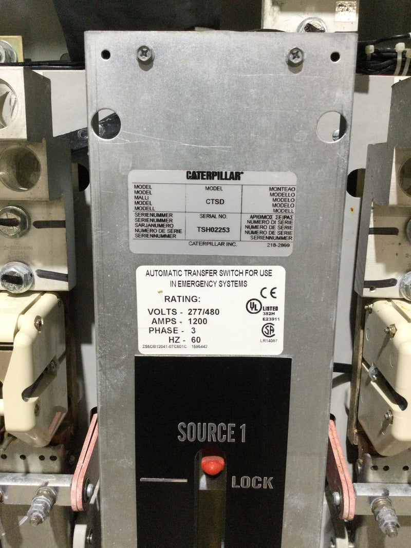 Caterpillar CTSD Series Automatic Transfer Switch 40-1200A 600VAC Max With MX250 Microprocessor