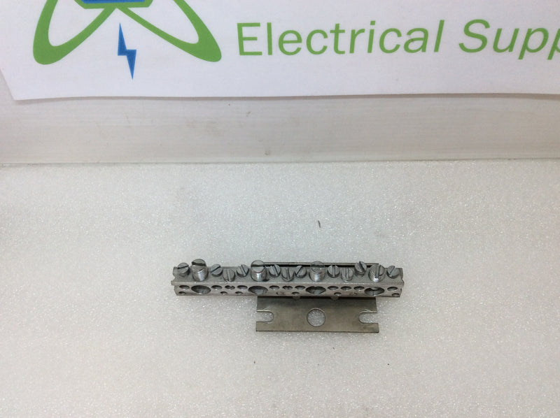 15 Position Ground Bar with Mounting Plate
