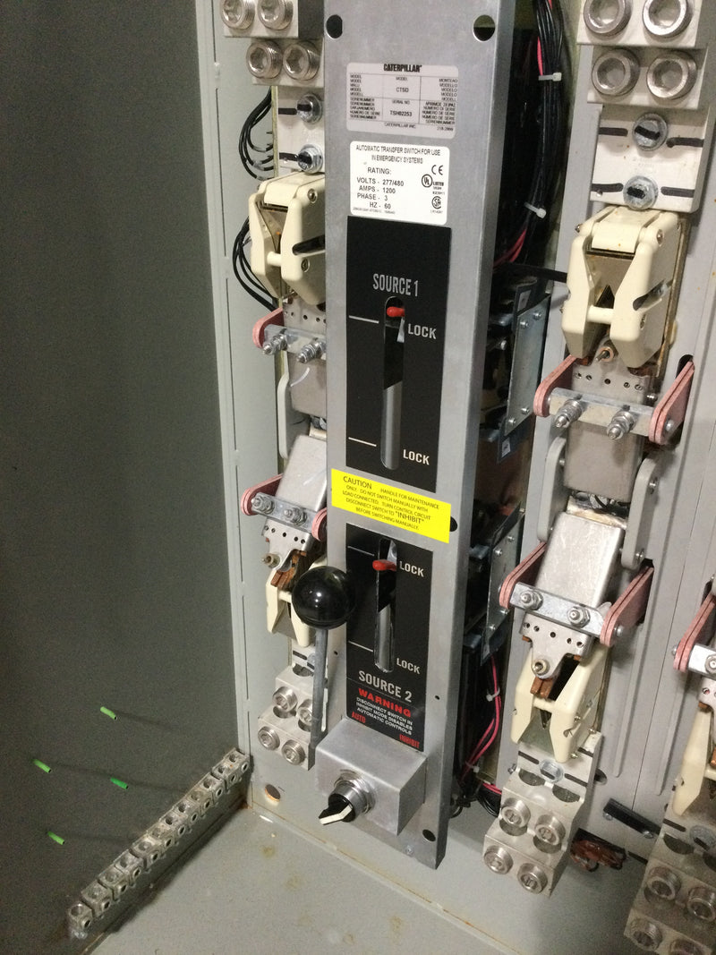 Caterpillar CTSD Series Automatic Transfer Switch 40-1200A 600VAC Max With MX250 Microprocessor