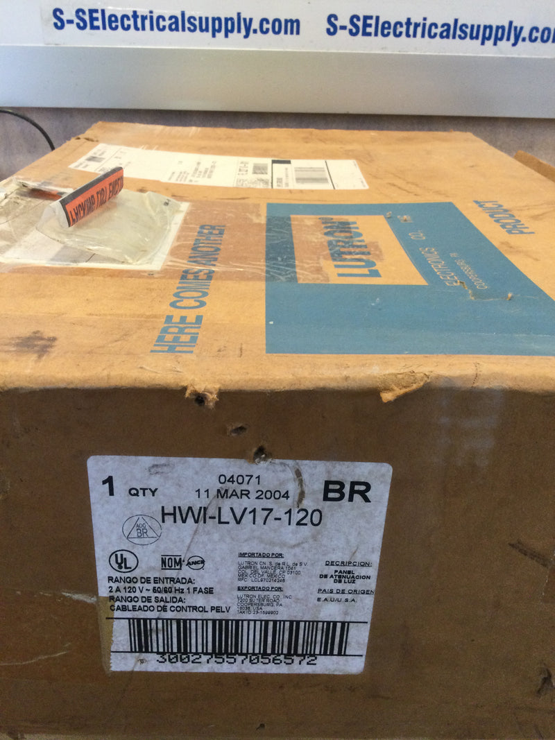 Lutron/ Home Works: HWI-LV17-120, HWI Rough-In LV Enclosure, 2A, 120VAC, 50/60Hz, 1Phase, Class 2 Low Voltage Output
