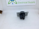 P&S 50-Amp 240VAC Industrial Range Receptacle Black 3-Pole 3-Wire 10-50R Flush Mount
