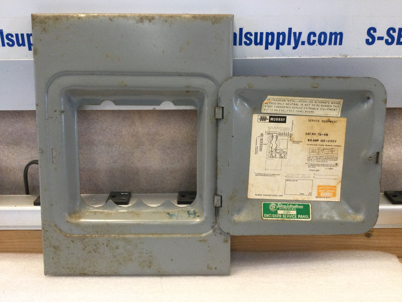 Murray 72-4B; 60 Amp, 125-250V Enclosed Panel 12 x 9