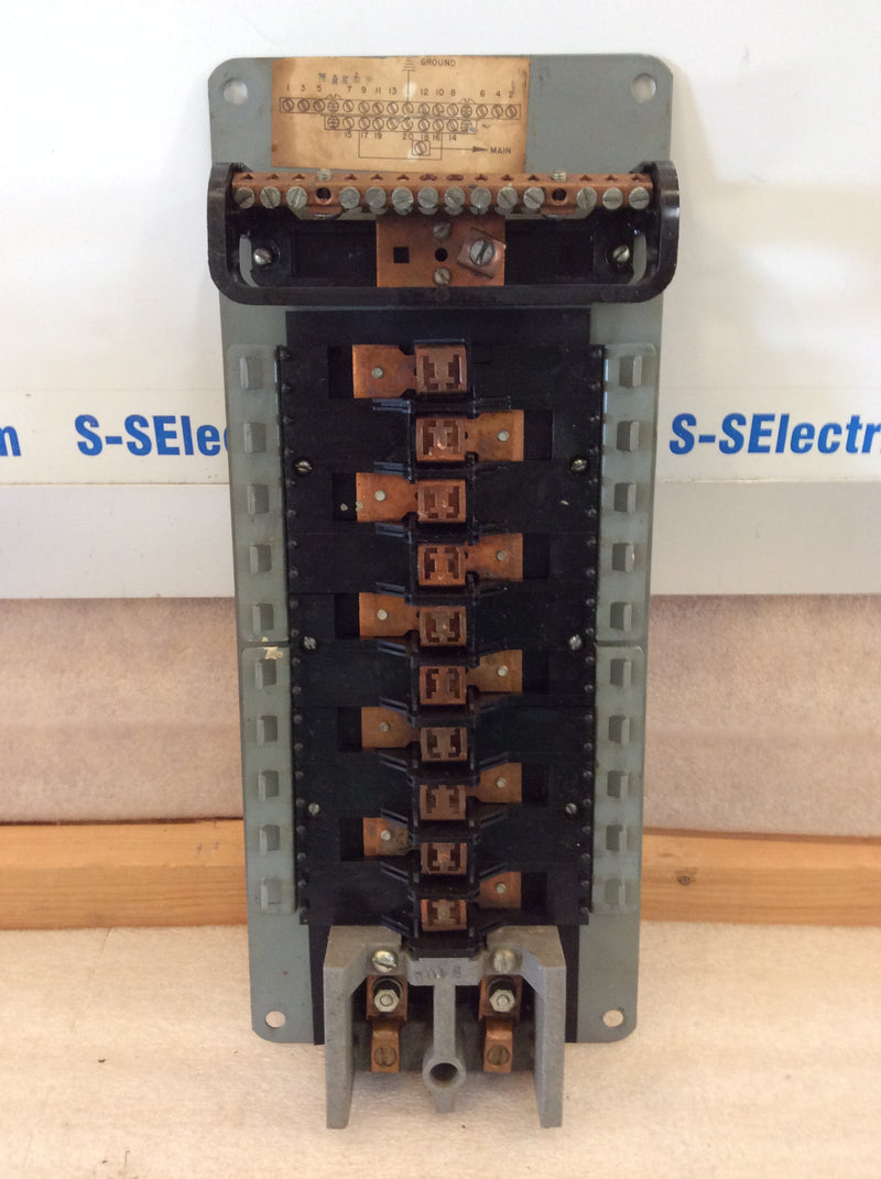 Federal Pacific Stab-Lok 150A 120/240VAC 10 Space MLO Circuit Breaker Interior (Guts Only)