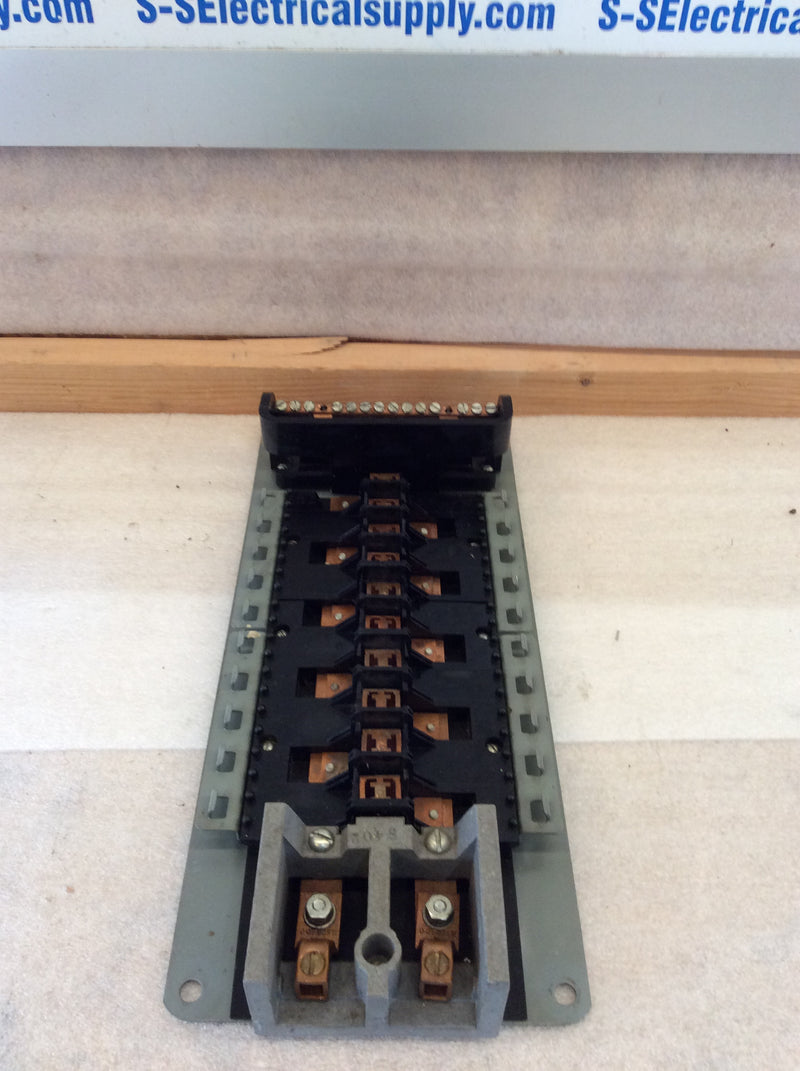 Federal Pacific Stab-Lok 150A 120/240VAC 10 Space MLO Circuit Breaker Interior (Guts Only)
