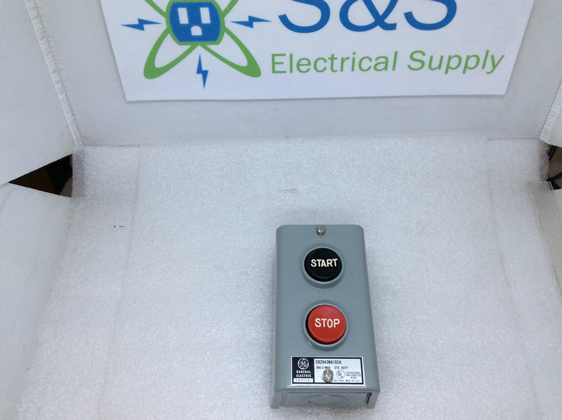General Electric CR2943NA102A Pushbutton Start/Stop Station 600V Max (New Open Box)