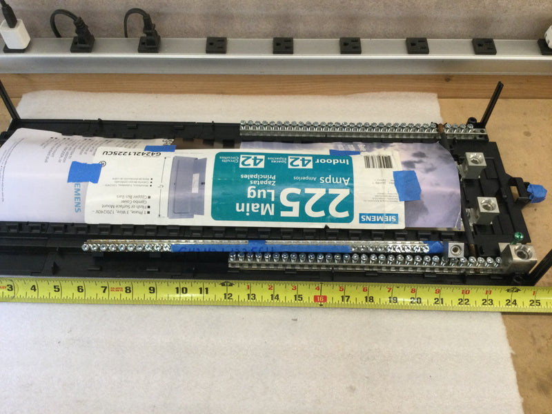 Siemens G4242L1225CU: Single Phase, 225A MLO, 42 Spaces/42 Circuits, 120/240VAC, Guts Only