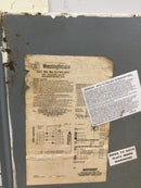 Westinghouse B8-16 FNG/SNG; 100 Amp, 120/240V, 1 Phase, 3 Wire Type 1 Indoor Enclosure